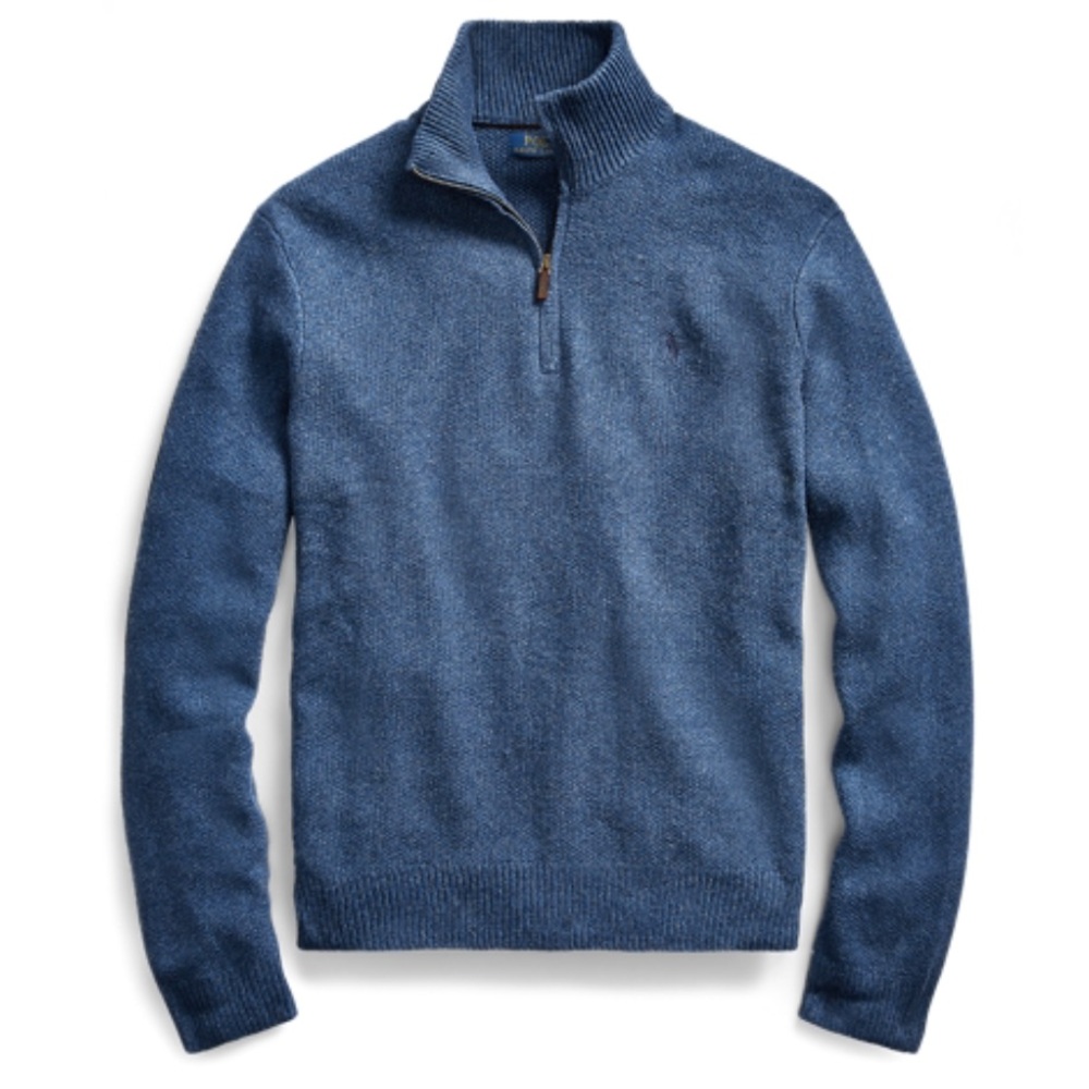 Blue Ralph Lauren Zip Up Sweater (M)